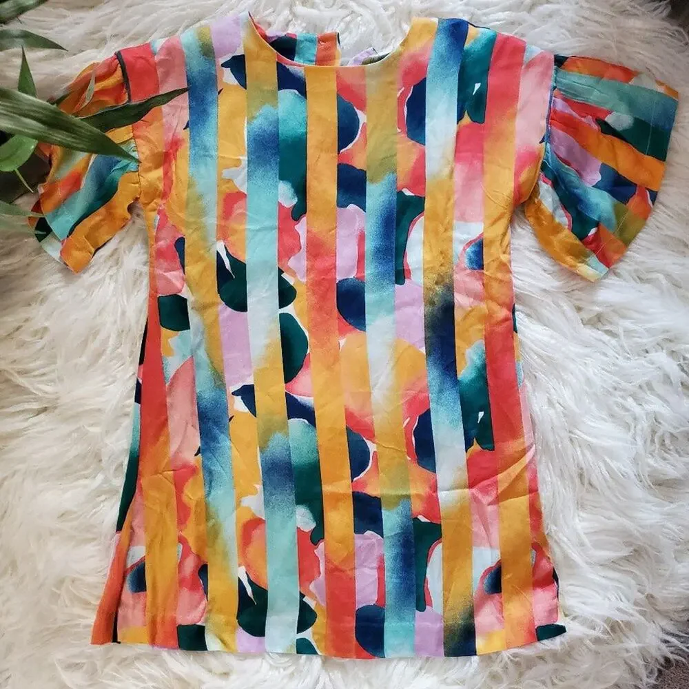 Gymboree Girls Short Sleeve Colorful Dress NWT Size 5